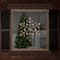 13.5" Lighted Snowflake Christmas Window Silhouette Decoration